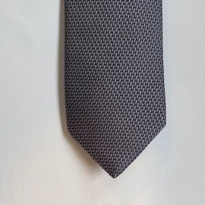 Lanvin Black and Gray Patterned Tie